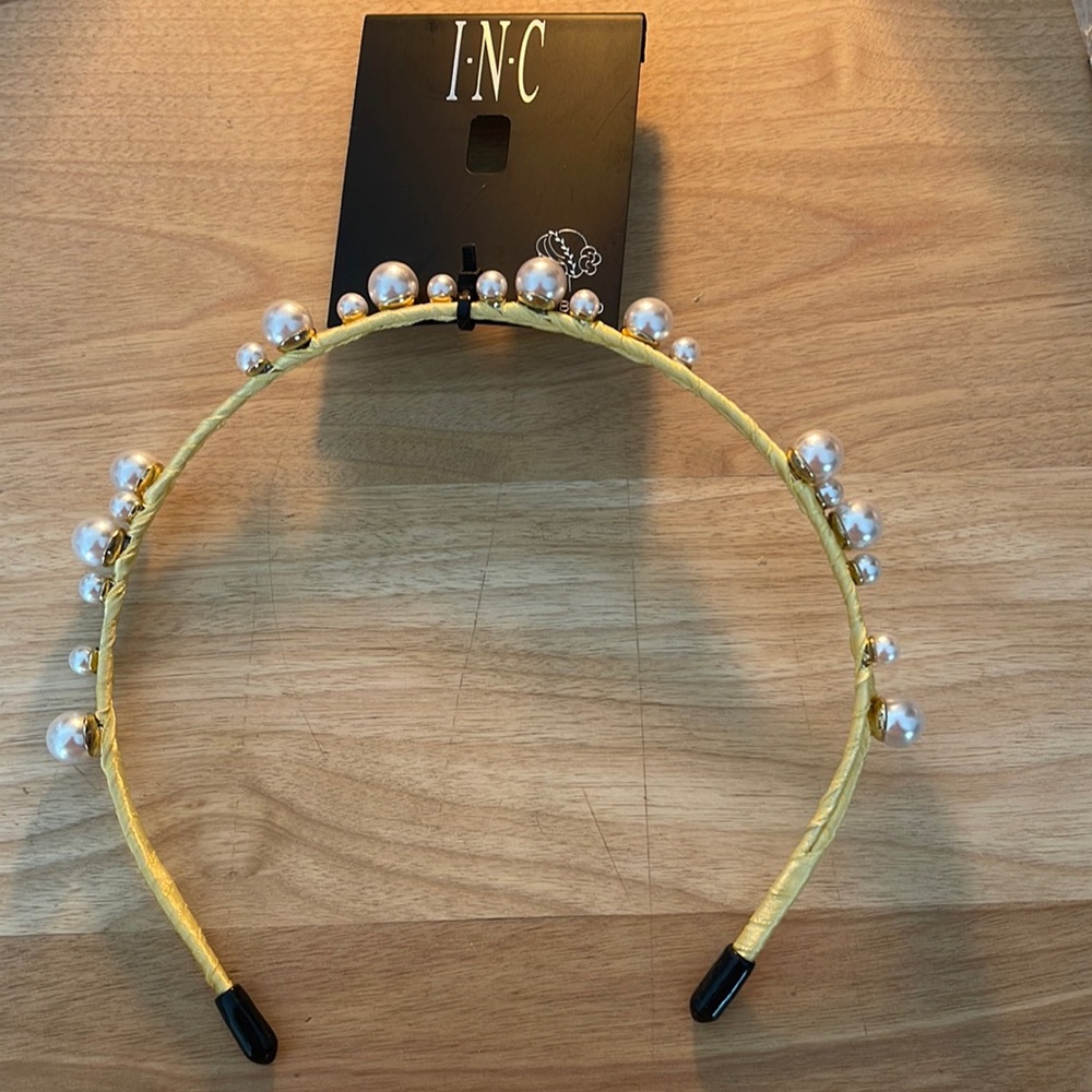Yellow Pearl headband